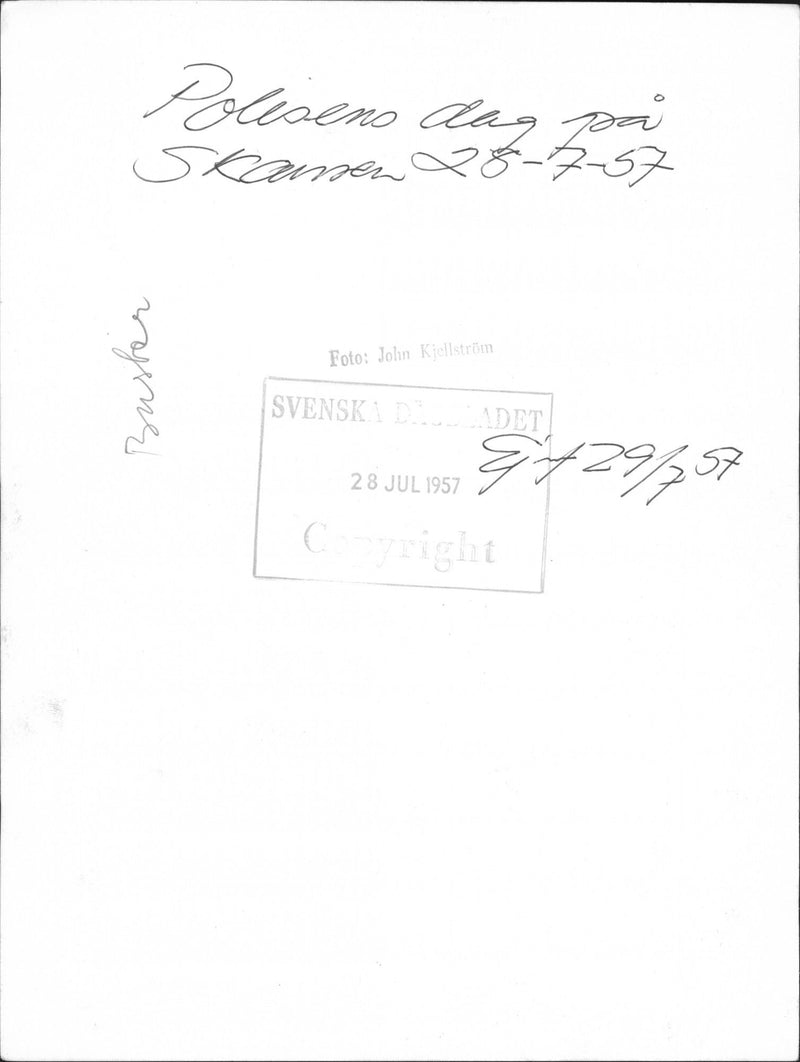 police dog on Police Day at Skansen - Vintage Photograph