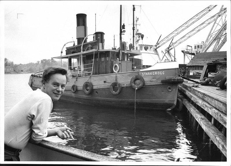 Tugboat Stark grog at DjurgÃ¥rden - Vintage Photograph