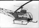 Police aviation helicopter at Swedish helicopter unit - Vintage Photograph