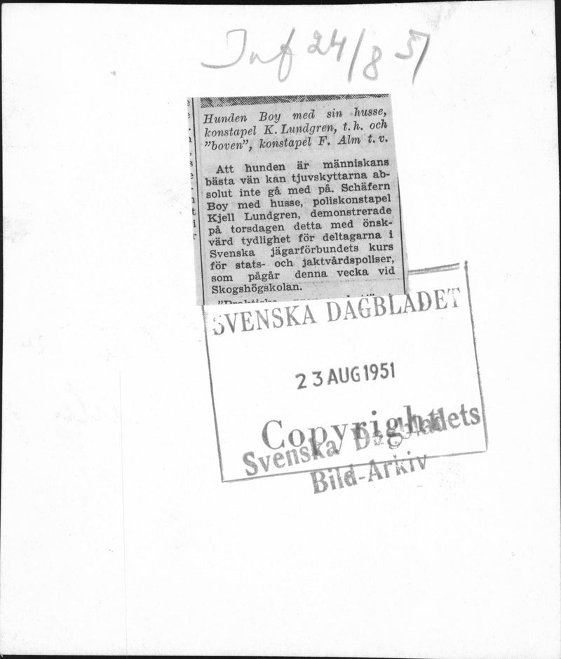 Police with dog - Vintage Photograph