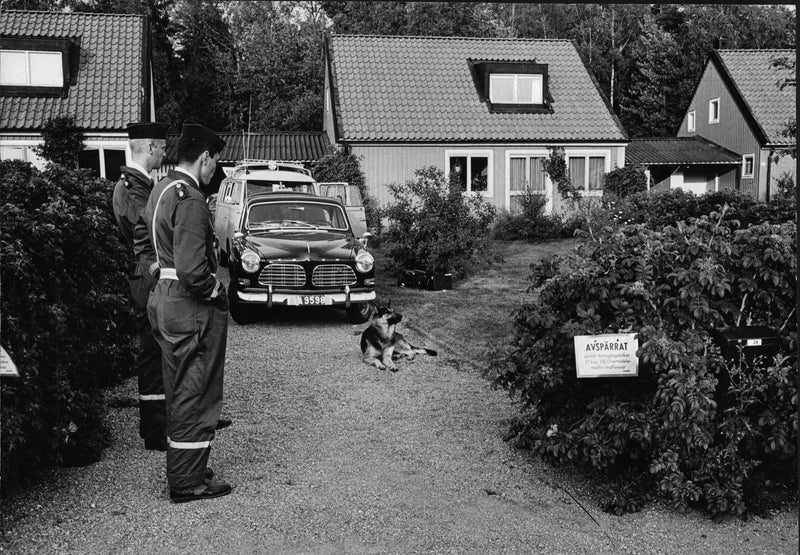 Taby murder. The villa where the woman was found - Vintage Photograph