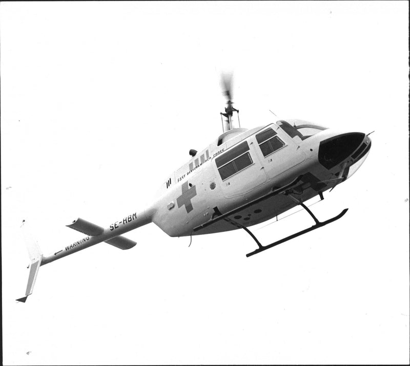 Red Cross helicopter - Vintage Photograph
