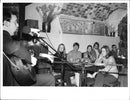 Peder Swalen playing guitar at the Stockholm Old Town music-club. - Vintage Photograph