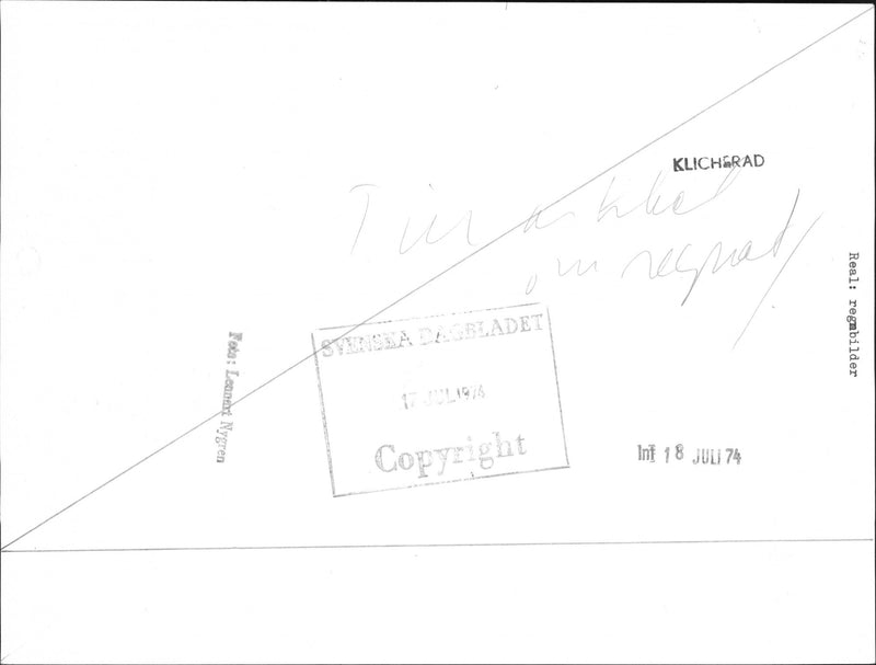 Cars driving in the rain, the road flooded - Vintage Photograph