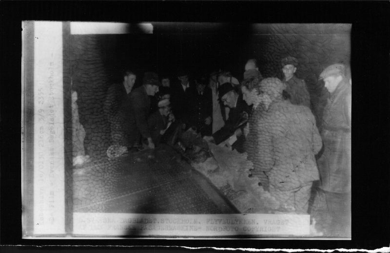 Aviation disaster at Steven's cliff in Denmark - 5 September 1946 - Vintage Photograph