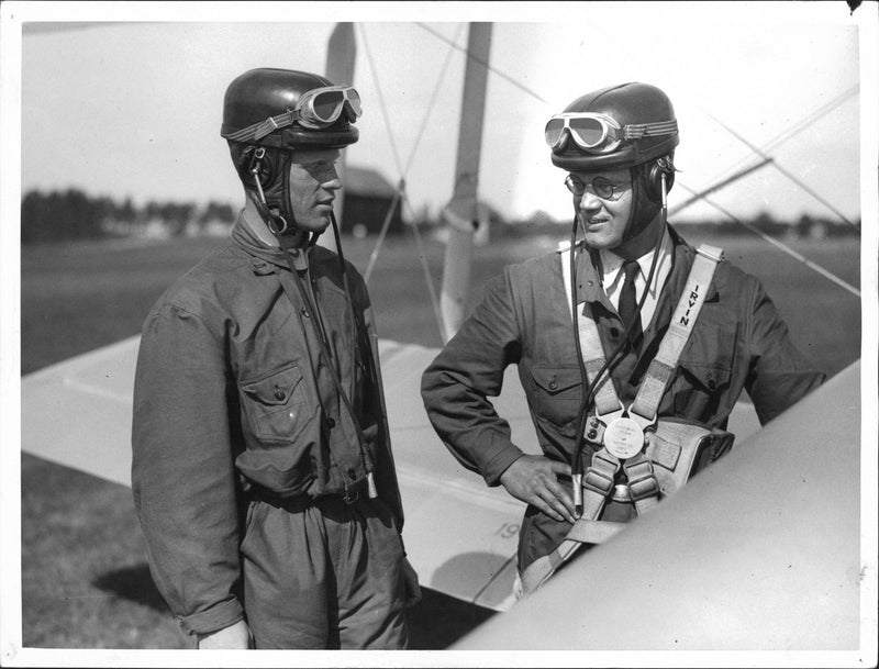 Colonel left and Christensson at FTO. - Vintage Photograph