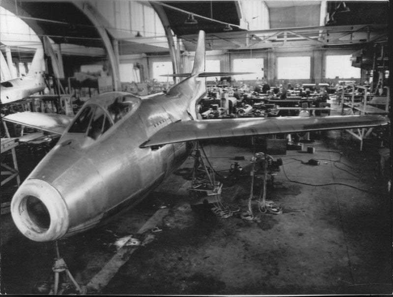 Series production of SAABs J 29 - 5 June 1948 - Vintage Photograph