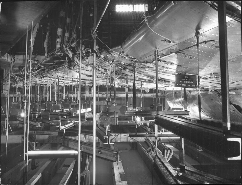 Production of Saab 210 - Vintage Photograph