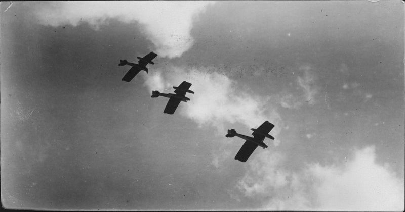 "Three Swedish aircraft". - Year 1923 - Vintage Photograph