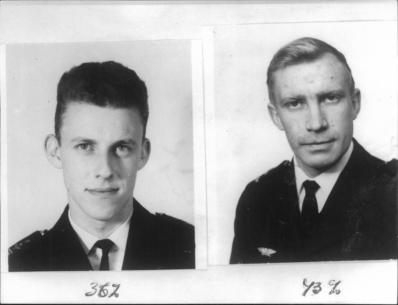 Field pilots KB Karlsson and BR Lomakka were missing a plane accident in the S32 Lansen plane - Vintage Photograph