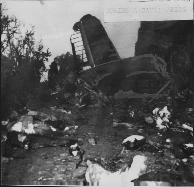 Plane crash in Italy - Vintage Photograph