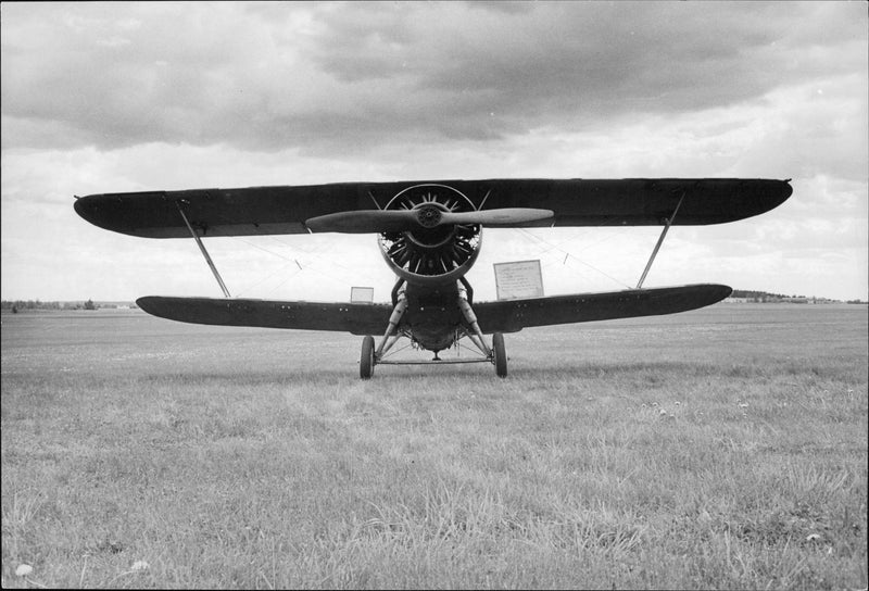 A Hawker Hart bomb aircraft on the airfield - Vintage Photograph