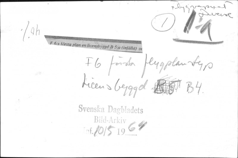 F 6's first plan a licensed B 5th - Vintage Photograph