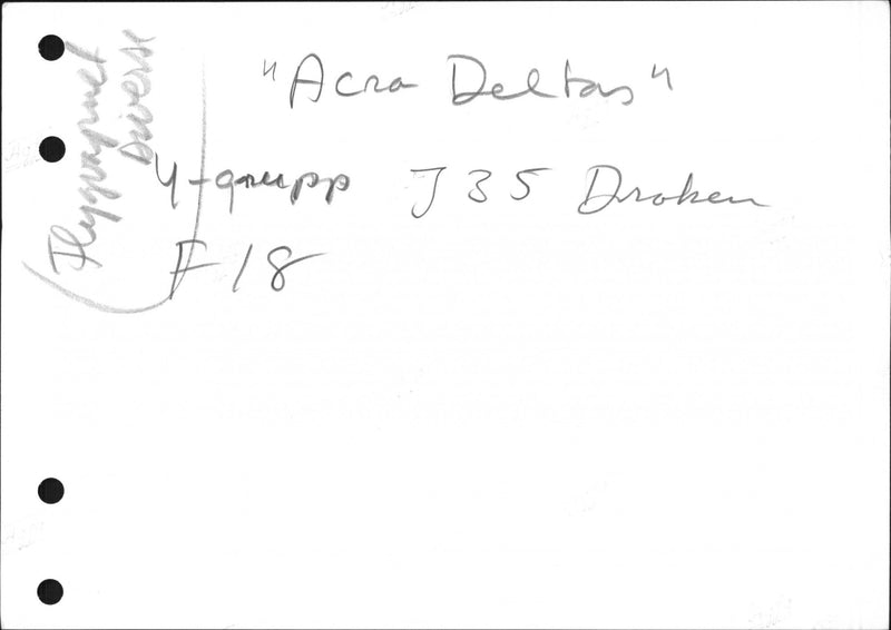 Acro Deltas 4-group J 35 Dragon. - Vintage Photograph