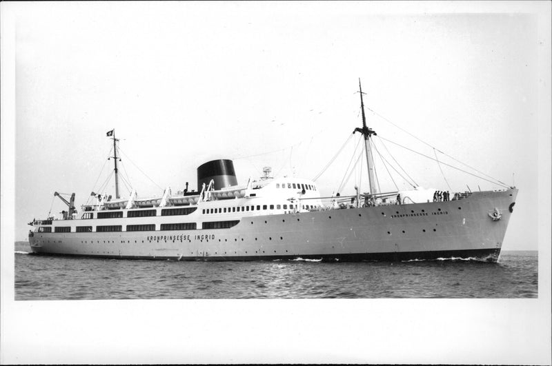 Crown Princess Ingrid of Sessanlinjen, Gothenburg-Frederikshavn. - 12 June 1936 - Vintage Photograph