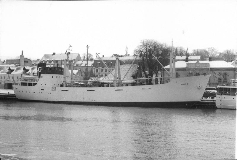 Gute, cargo ships belonging Gotlandsbolaget - Year 1947 - Vintage Photograph