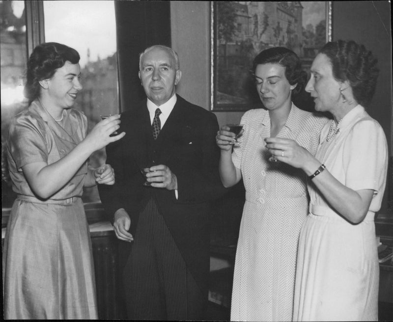 Bastille Day celebrated in Stockholm - 15 July 1944 - Vintage Photograph
