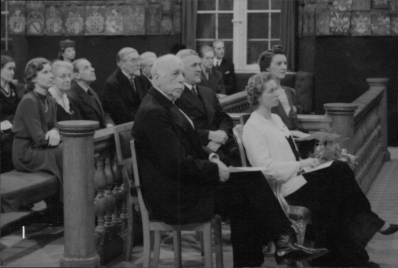 Castle Concert in the House of Nobility, Princess Sibylla with several - 7 April 1943 - Vintage Photograph