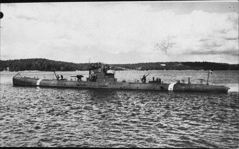 The submarine Wolf - April 17, 1943 - Vintage Photograph