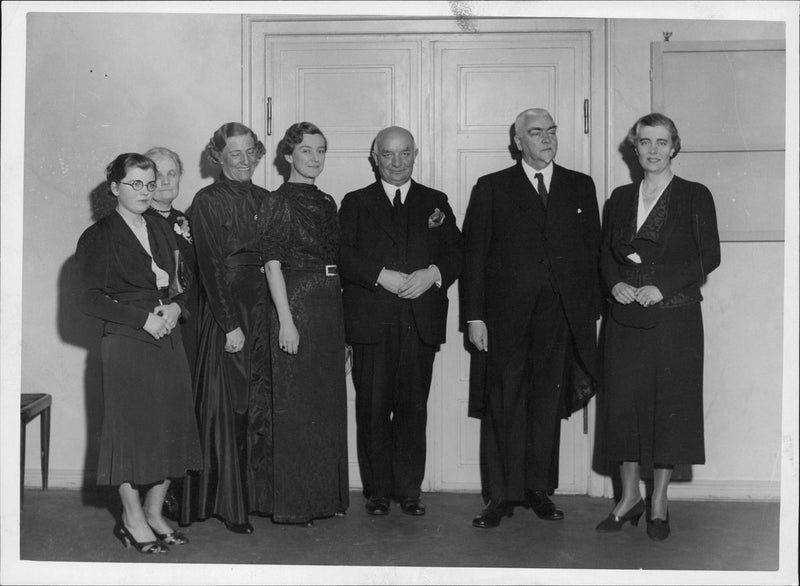 Women of opinion meeting at the Concert Hall - 30 March 1938 - Vintage Photograph