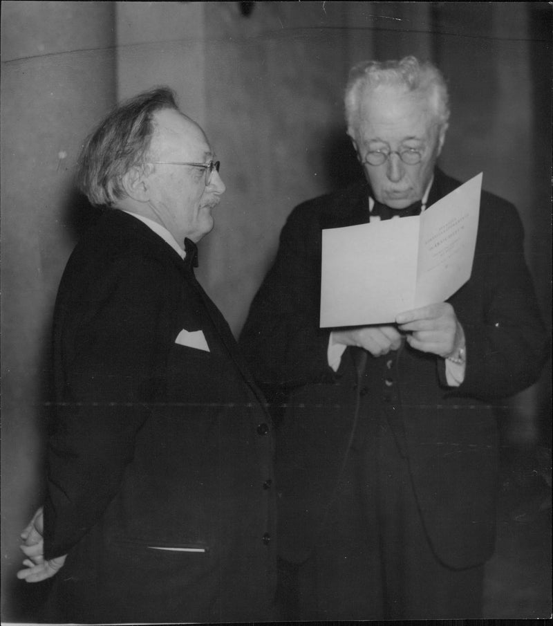 Prince Eugen study program during the Swedish Writers' Association Golden Jubilee - 9 May 1943 - Vintage Photograph