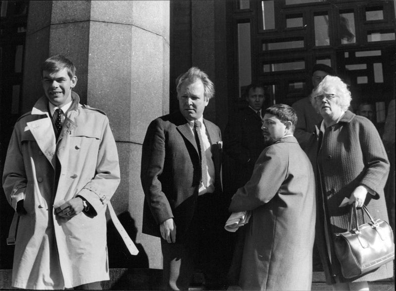 Participants outside the Concert Hall at the Social Democratic Party Congress. - Vintage Photograph