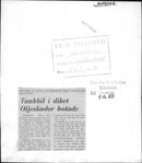 Tanker in the ditch. With the help of a crane and salvage truck, the tank truck could be pulled out of the ditch - Vintage Photograph