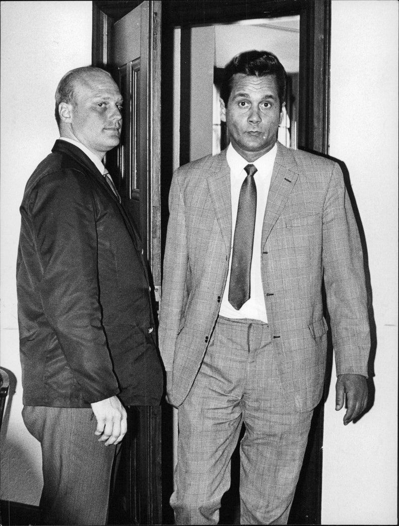 The accused trip murderer Hans Marmbo, who was in charge of the Stockholm City Hall. - Vintage Photograph