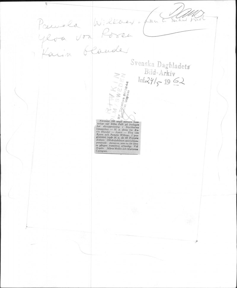 Ebba Falk's student show in Stockholm Concert Hall - Vintage Photograph