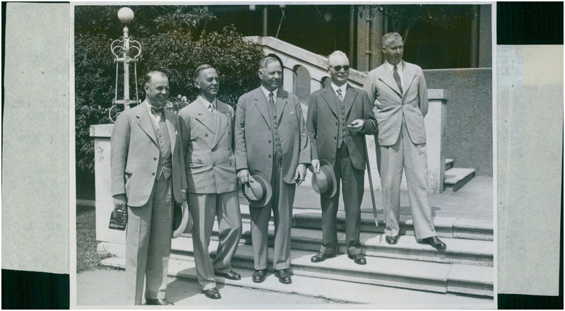 An exclusive group taken at the Mount Nelson Hotel, Cape Town, South Africa. - Vintage Photograph