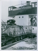 Gasoline on the Fire Johansonlinjens tanker at Loudden - 1 June 1937 - Vintage Photograph