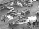 The accident with the transverse trailer of the tanker, emptied on gasoline and filled with carbon dioxide - Vintage Photograph