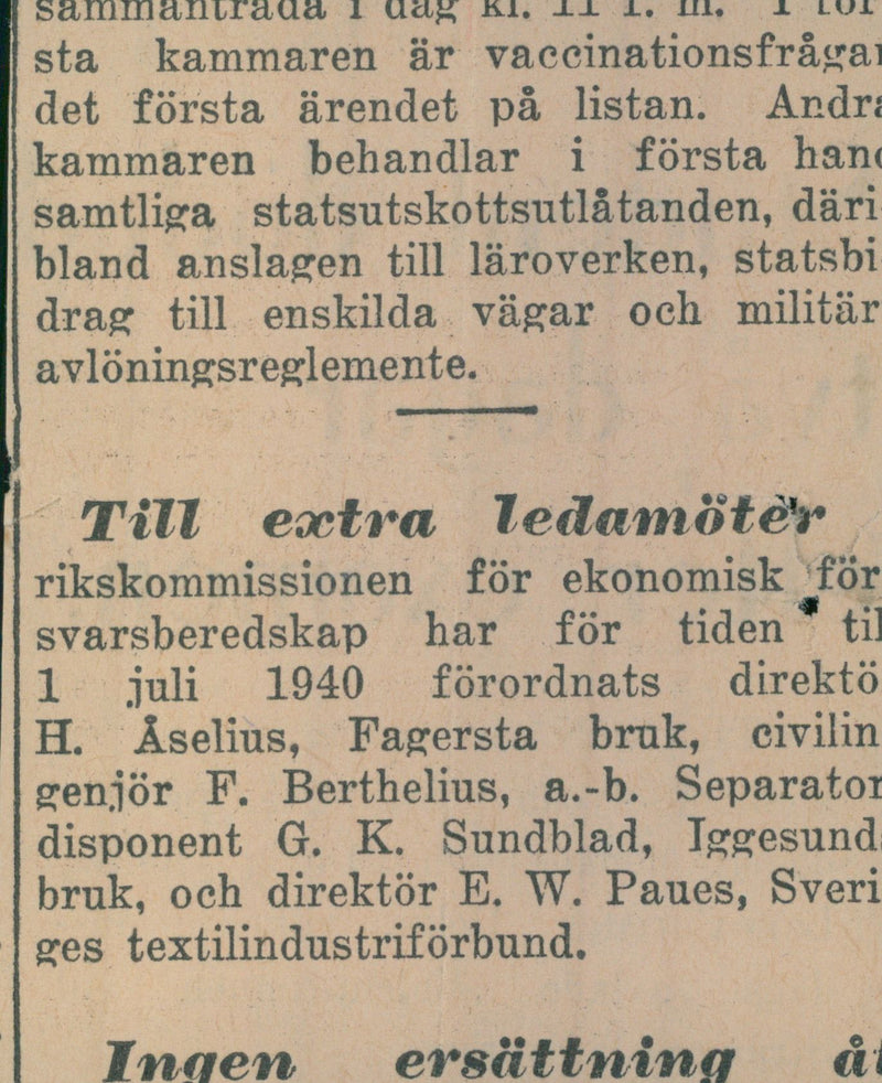 Newspaper article about the murder of Lars-Christer Delin - Year 1939 - Vintage Photograph