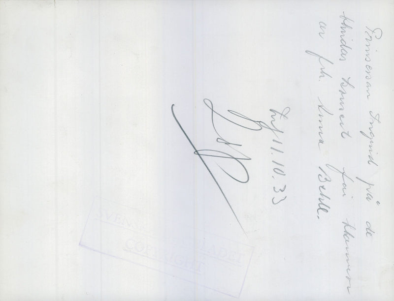 Princess Ingrid of the Blind concert - 11 October 1933 - Vintage Photograph