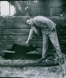 From the murder fire in Karlstad - Year 1941 - Vintage Photograph