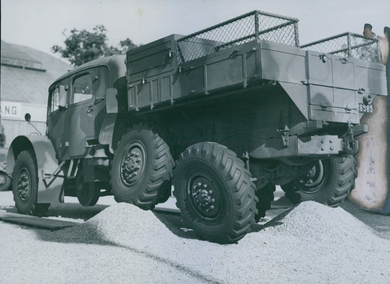 Military terrain car at the Volvo exhibition - 2 September 1944 - Vintage Photograph