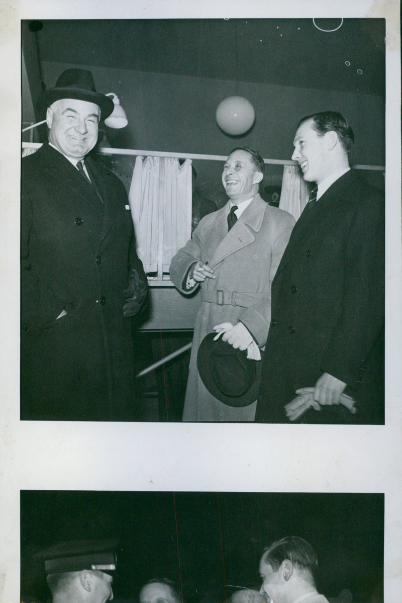 Three members of the British civil aviation delegation - 7 December 1944 - Vintage Photograph