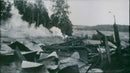 The completely burnt farm friendship Little Rock, after the ninth landscaped Burning. - 23 July 1941 - Vintage Photograph