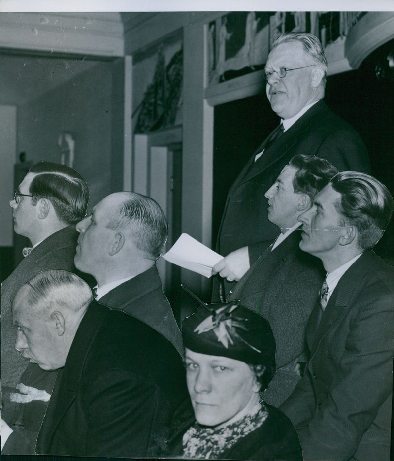 Public Image of frikyrkomÃ¶tets opening of Immanuel Church. - 13 April 1939 - Vintage Photograph