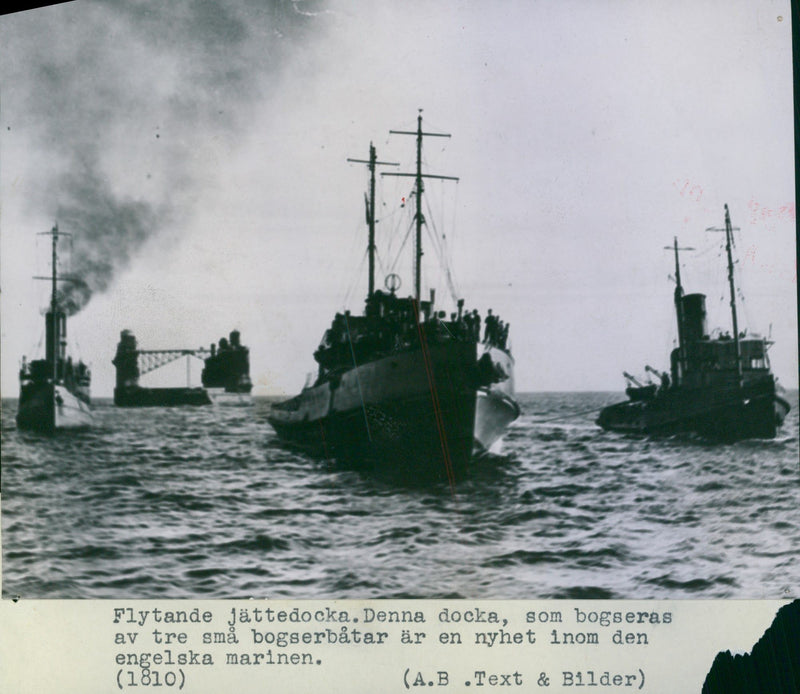 Floating giant jacket that can be towed to the Atlantic to help ships in distress. - 1 October 1941 - Vintage Photograph