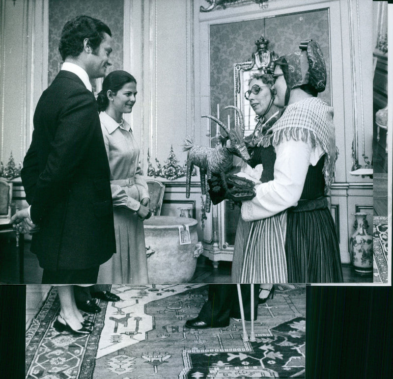 Lysningspresent till svenska kungaparet. - Vintage Photograph