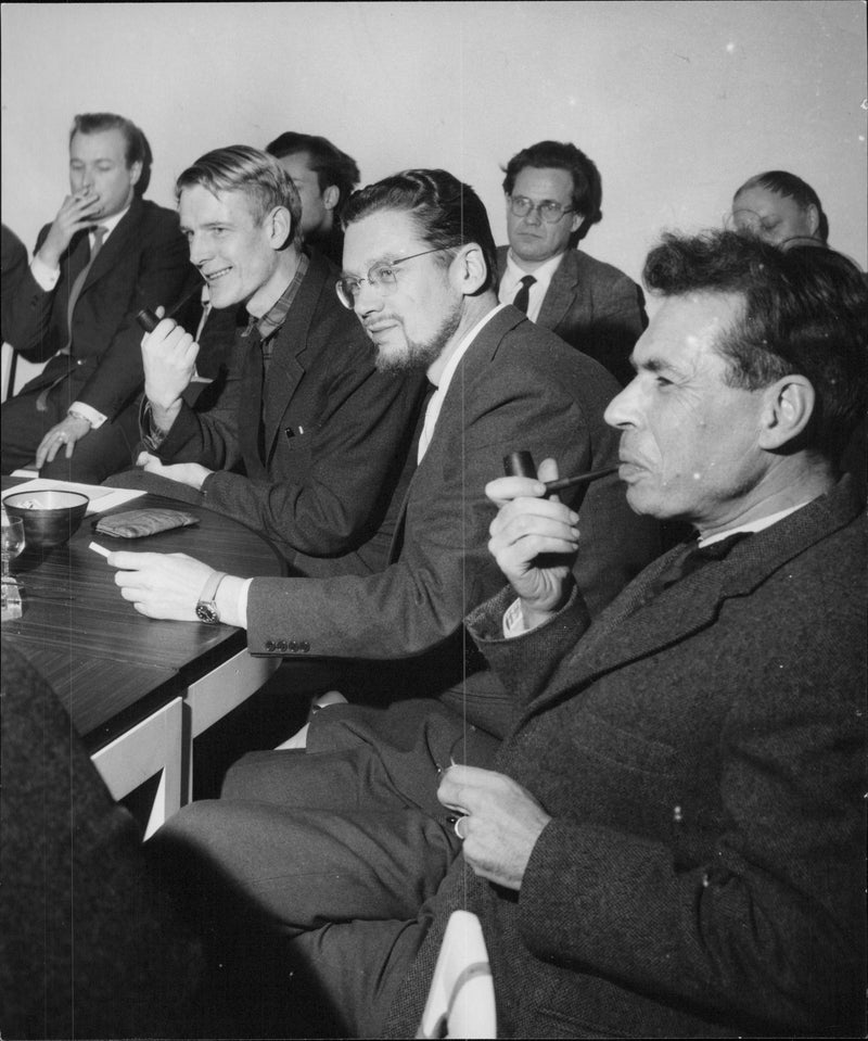 Danish music guestbook visits Stockholm - Vintage Photograph