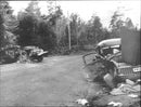 Hardly injured cars after a collision - Vintage Photograph