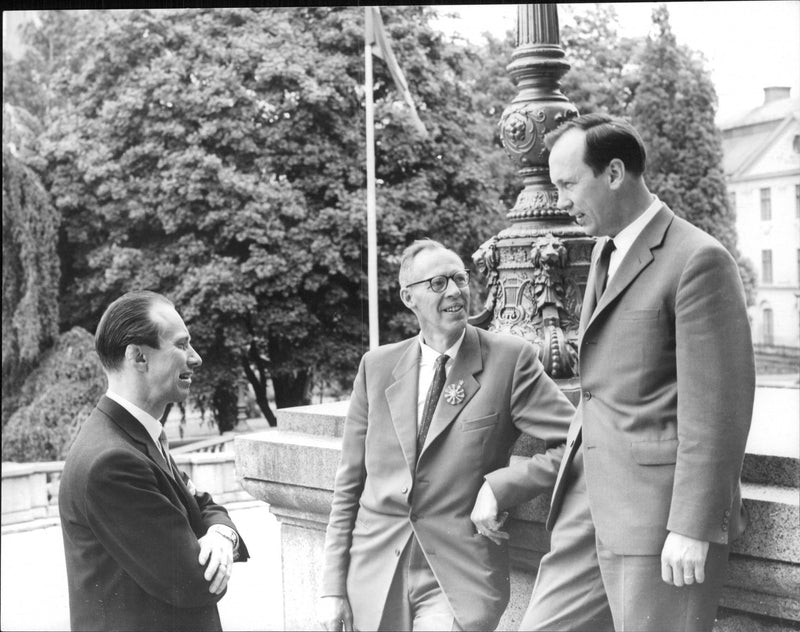 Gunno SÃ¶dersten, V. Hugo Sanner and GÃ¶sta Ohlin during the Missionary Music Festival - Vintage Photograph