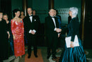 Lech Walesa, Queen Silvia and King Carl Gustaf at dinner in the Concert Hall - Vintage Photograph