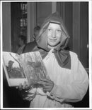 Maria Elementary 75th anniversary. Seen here Ãke BrostrÃ¶m who played a monk at the conclusion and also got a scholarship, a book about animals. - Vintage Photograph