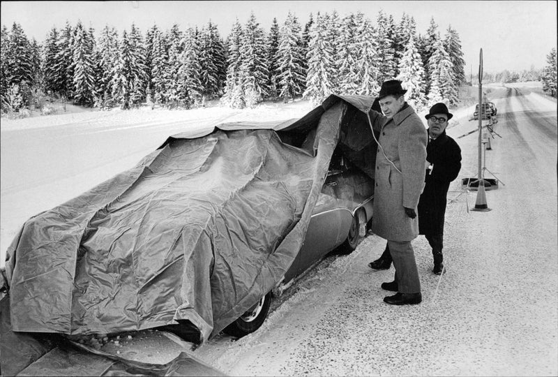 Car was investigated during murder investigation - Vintage Photograph