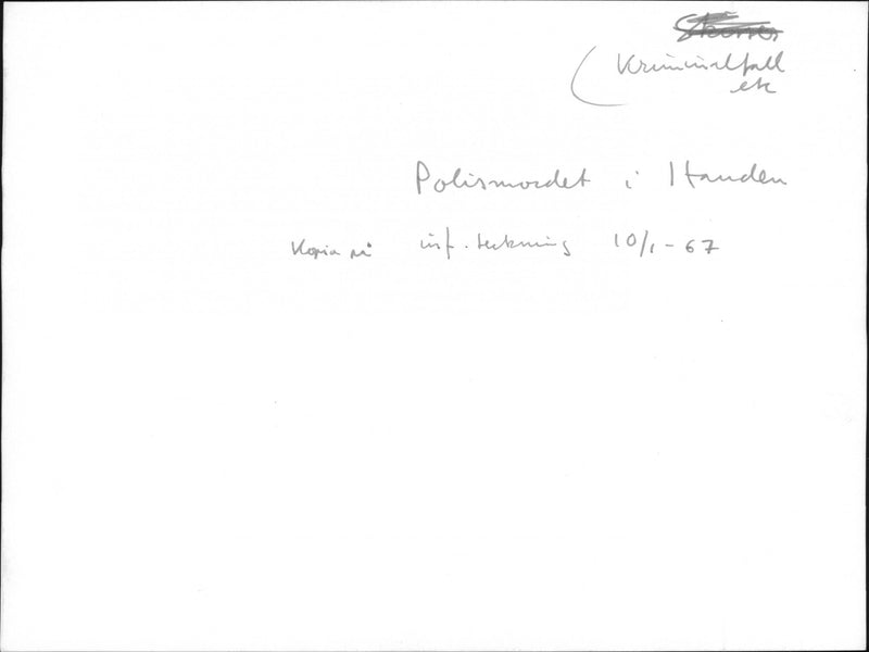 Sketched map of police murders in Handen - Vintage Photograph