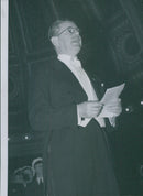 First librarian AG Carlsson speaks at the Arpi concert - 22 November 1940 - Vintage Photograph