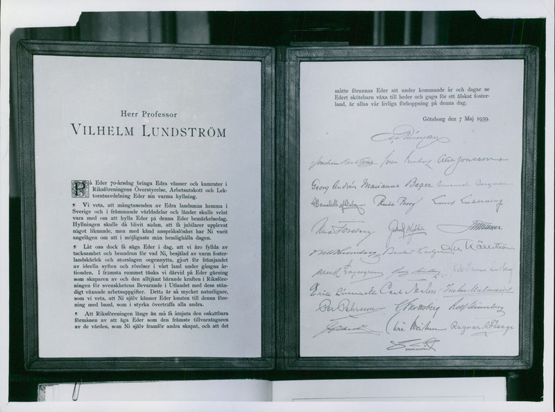 Signed on signatures from Vilhelm LundstrÃ¶m&